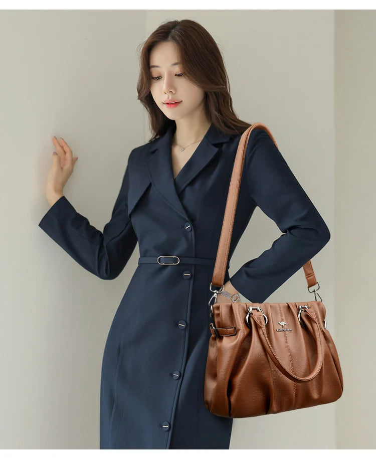 Genuine Casual Tote Bag Luxury Handbags For Women Designer Purses and Handbag High Quality Soft Leather Commuting Hand Bags