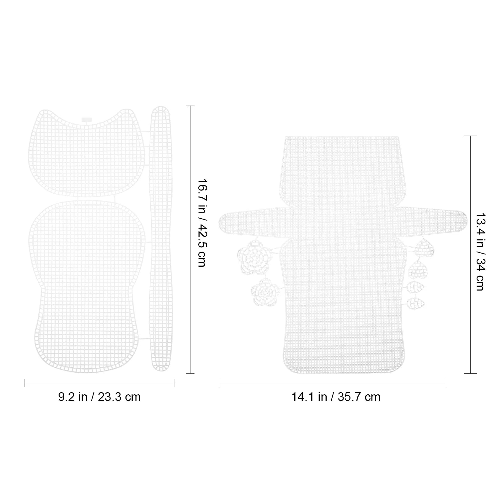 6 Pcs DIY Plastic Mesh Canvas Sheet Bag Making Supplies Womens Purses Handbag Accessories The Tote Decorate
