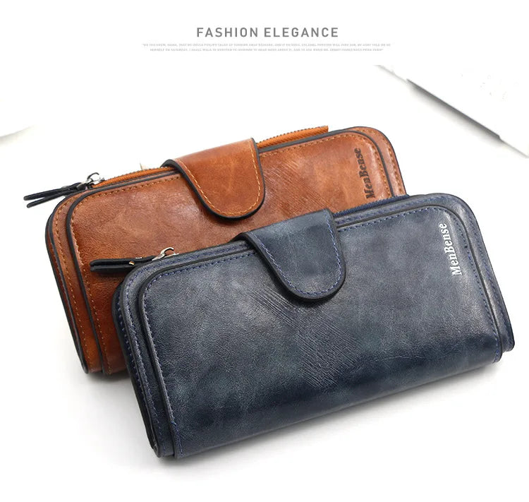 Women's Wallet Made of Leather Wallets Three Fold VINTAGE Womens Purses Mobile Phone Purse Female Coin Purse Carteira Feminina