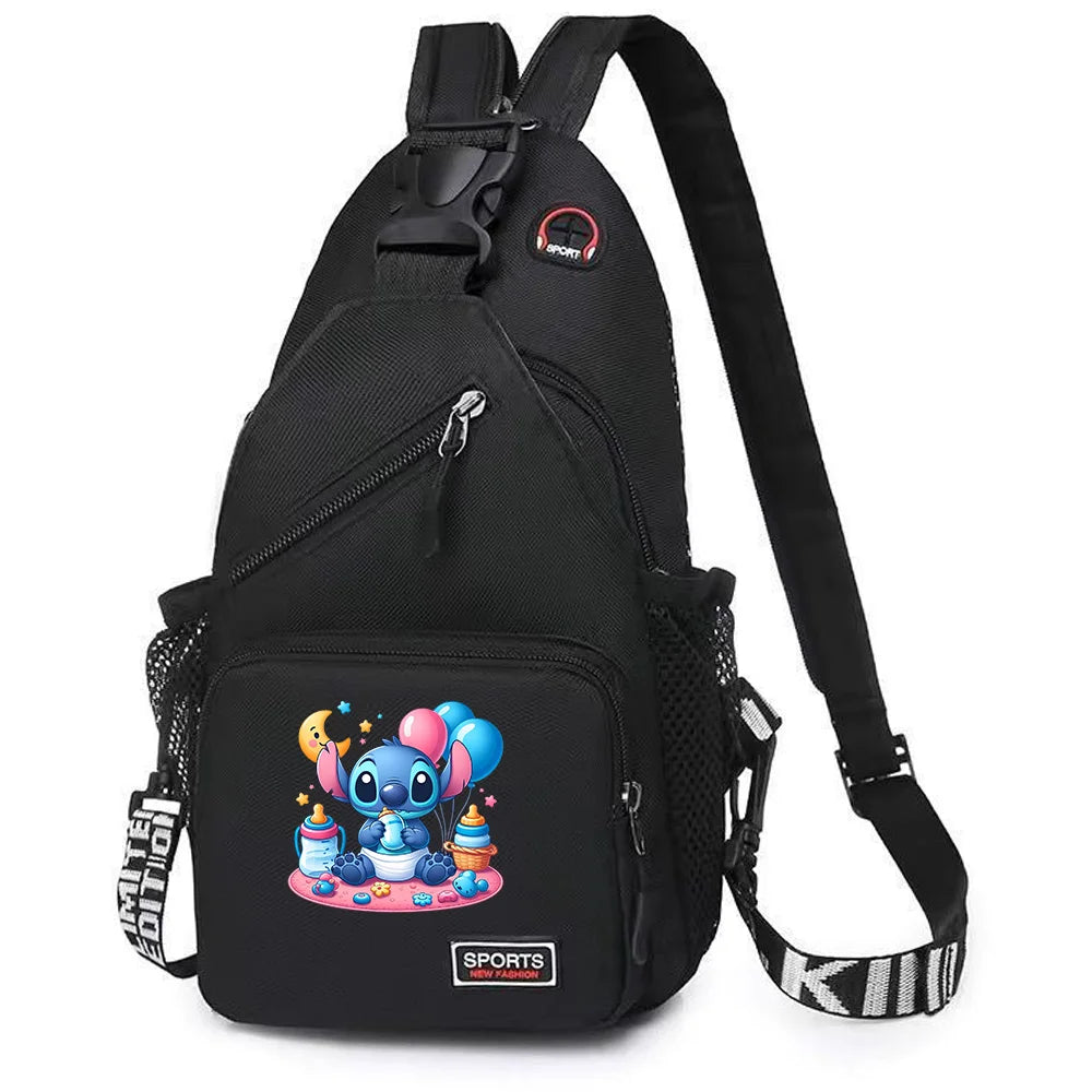 Lilo Stitch Chest Bag Sling Messenger Bags Crossbody Backpack Travel Sports Bagpack Men Shoulder Bag Women Gift Rucksacks