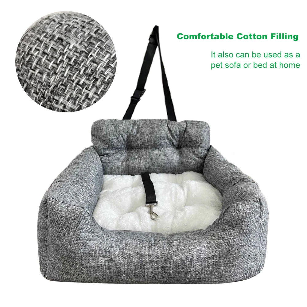 Dog Car Seat with Safety Strap Car Booster Seats for Small/Medium Dogs or Cats Universal Comfortable Dog Bed for Car and Home