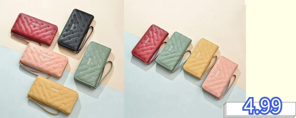 Women's wallet made of leather Wallets Three fold VINTAGE Womens purses mobile phone Purse Female Coin Purse Carteira Feminina