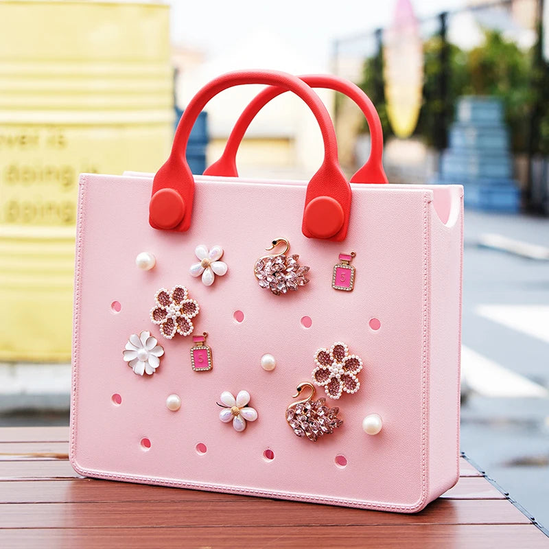 Fashion Large Storage Women Shoulder Bag Soft EVA Safety Handbag for Women Outdoors Waterproof Beach Tote Bag fit Wedding Party