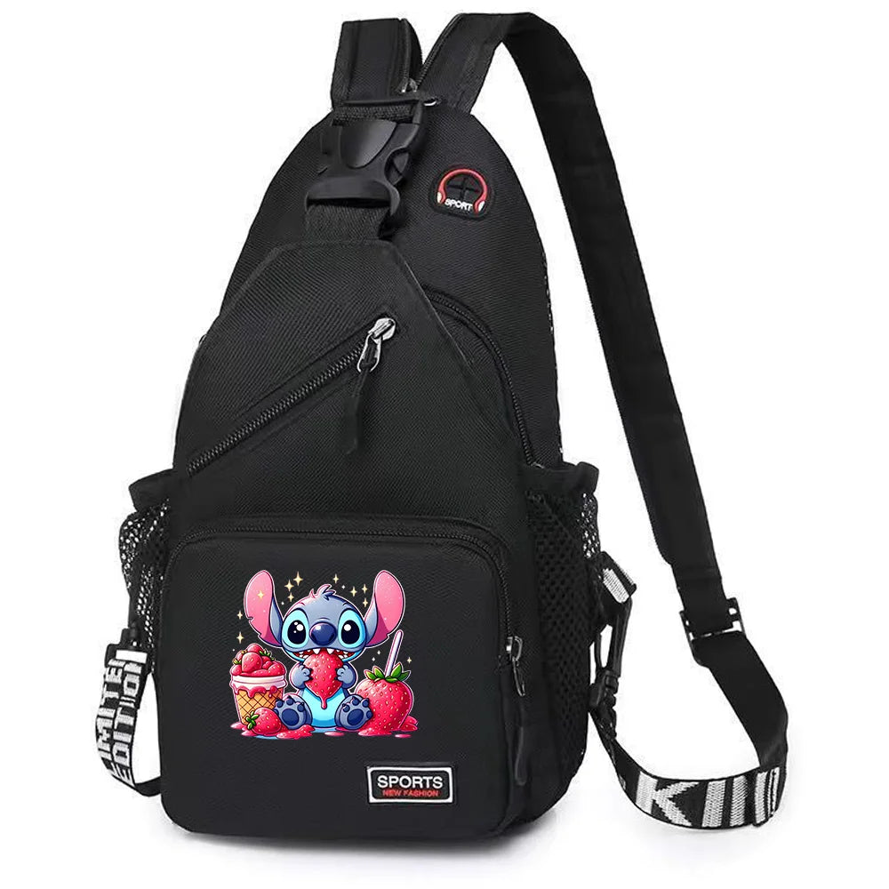 Lilo Stitch Chest Bag Sling Messenger Bags Crossbody Backpack Travel Sports Bagpack Men Shoulder Bag Women Gift Rucksacks