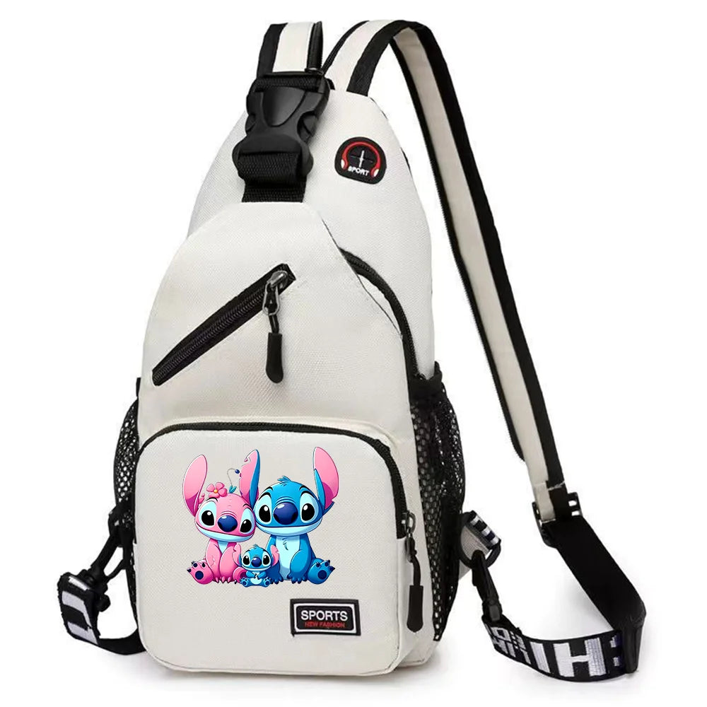 Lilo Stitch Chest Bag Sling Messenger Bags Crossbody Backpack Travel Sports Bagpack Men Shoulder Bag Women Gift Rucksacks