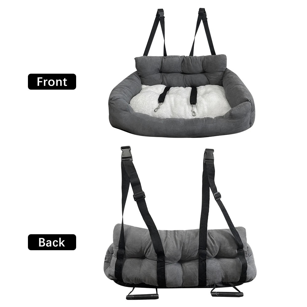 Dog Car Seat with Safety Strap Car Booster Seats for Small/Medium Dogs or Cats Universal Comfortable Dog Bed for Car and Home