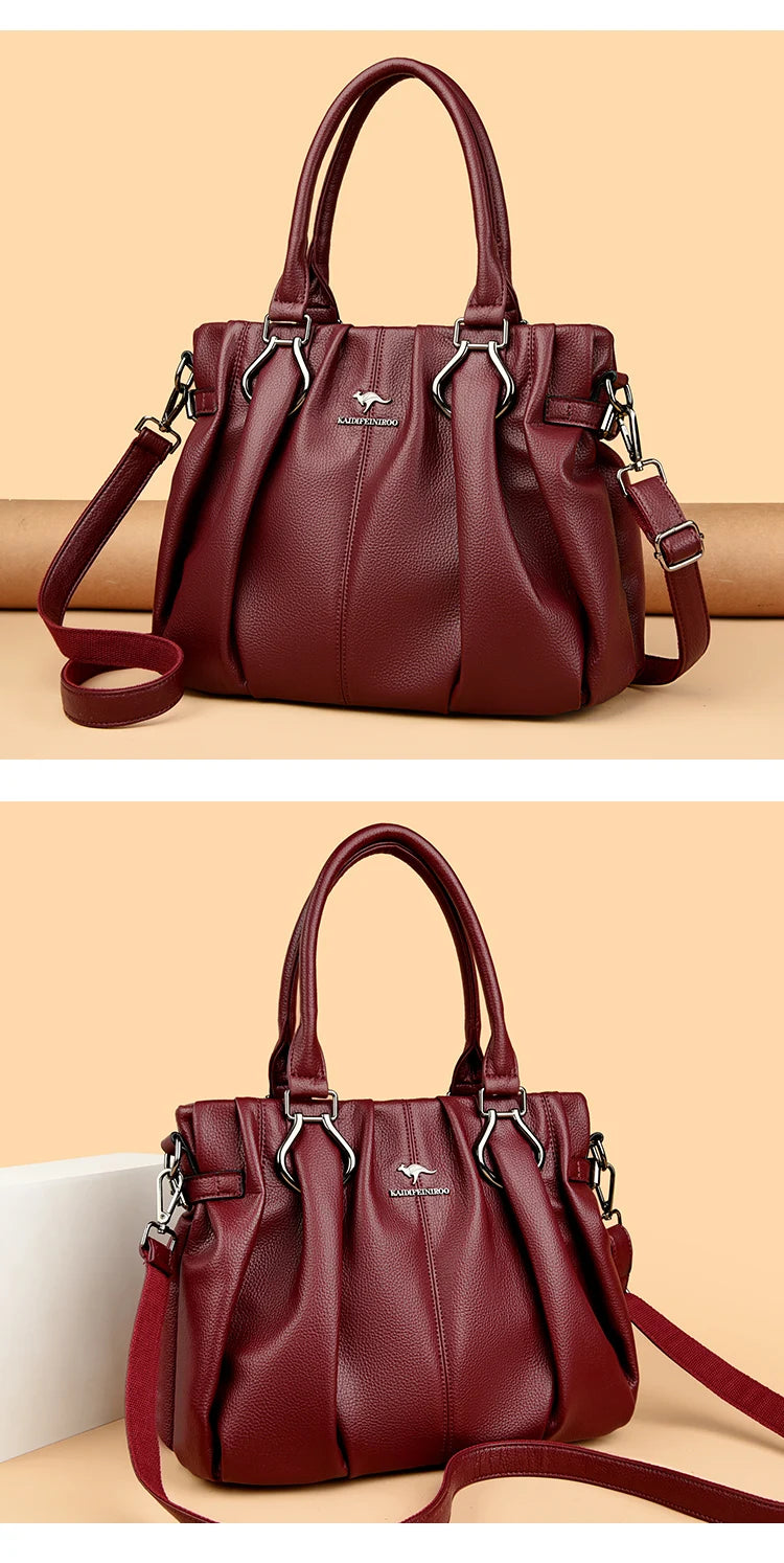 Genuine Casual Tote Bag Luxury Handbags For Women Designer Purses and Handbag High Quality Soft Leather Commuting Hand Bags