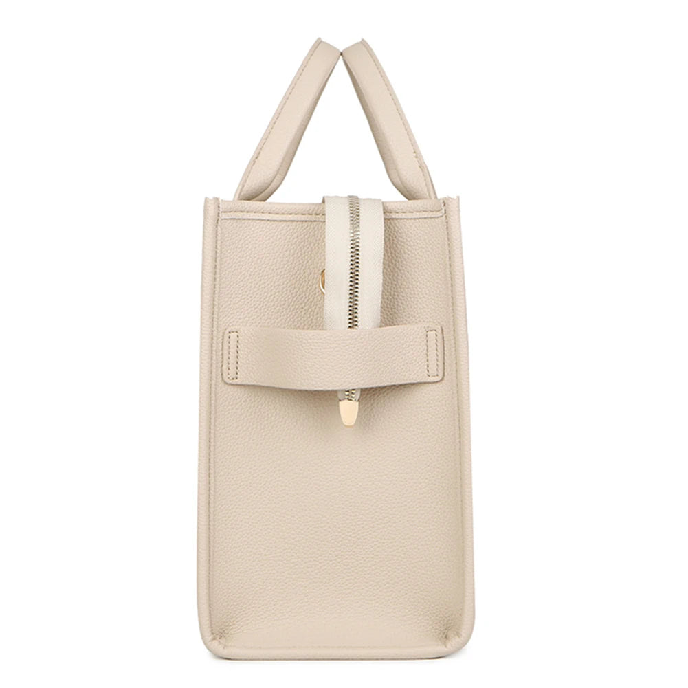 Women Luxury Designer Handbag Simple PU Shoulder Purse Fashion Messenger Bag Large Capacity for Outdoor Travel Work Shopping
