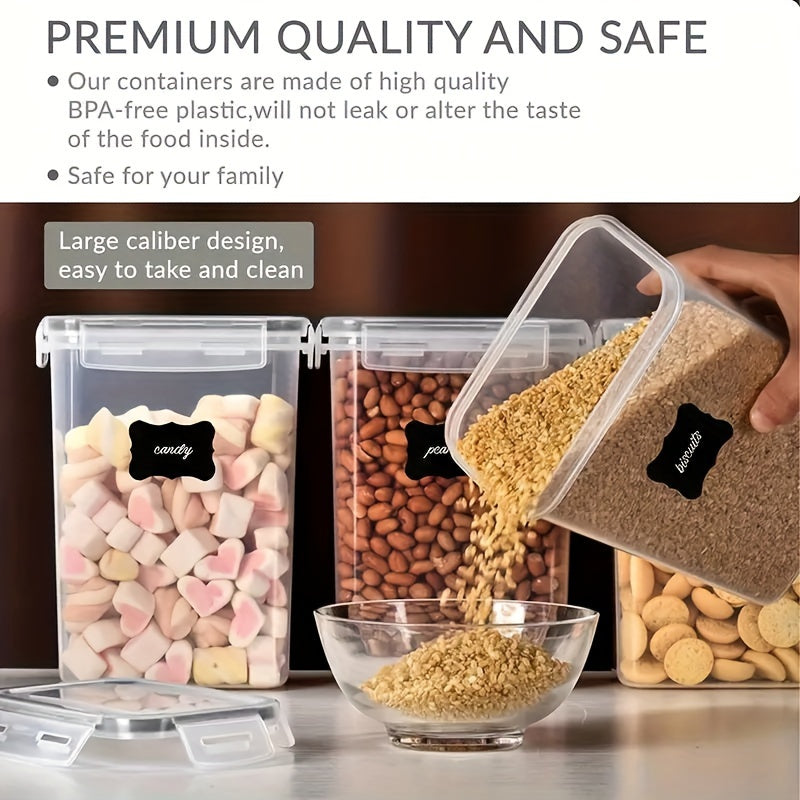 24pcs Pet Food Storage Containers Set With Lids, BPA Free Airtight Plastic Dog Food Storage Buckets With Labels And Marker For Pet Dry Food Snack Storage