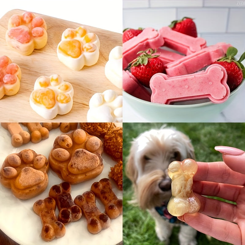 Silicone Mold, Cat Paw, Dog Paw, Bone, Dog Tag, Food Grade Silicone Mold Chocolate, Candy, Jelly, Ice Cubes, Dog Food, Cupcake Baking Mold, Muffin Plate, Kitchen Accessories, Oven Accessories.